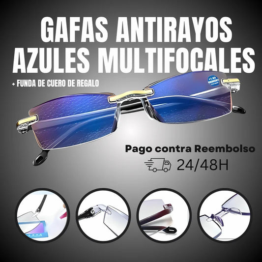 Gafas Multifocales Inteligentes TR90 con Zoom Automatico, Proteccion de Luz Azul y Amarilla