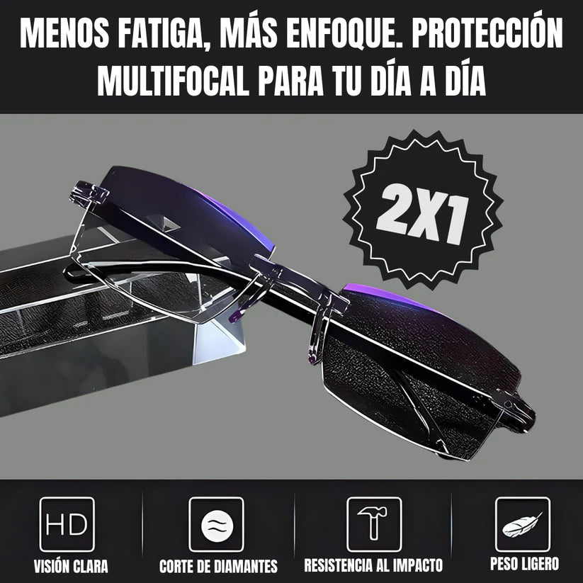 Gafas Multifocales Inteligentes TR90 con Zoom Automatico, Proteccion de Luz Azul y Amarilla
