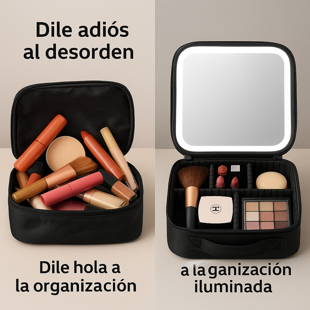 [ÚLTIMAS 7 UNIDADES] Cosmetiquera Con Espejo Led Lumié