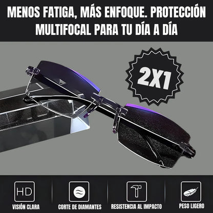 Gafas Multifocales Inteligentes TR90 con Zoom Automatico, Proteccion de Luz Azul y Amarilla