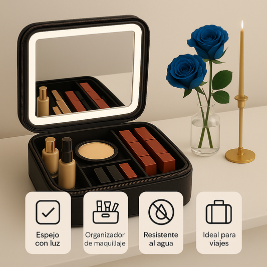 [ÚLTIMAS 7 UNIDADES] Cosmetiquera Con Espejo Led Lumié